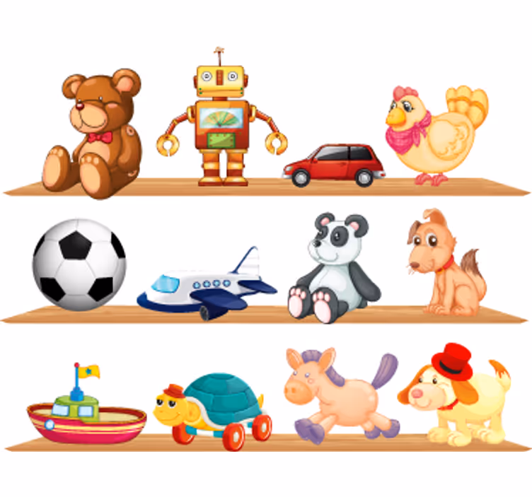 Blind kids toy storage shelves - TenStickers