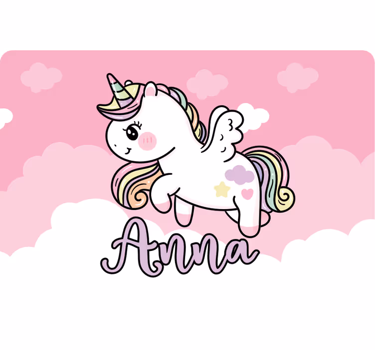Blind kids pink magic unicorn - TenStickers