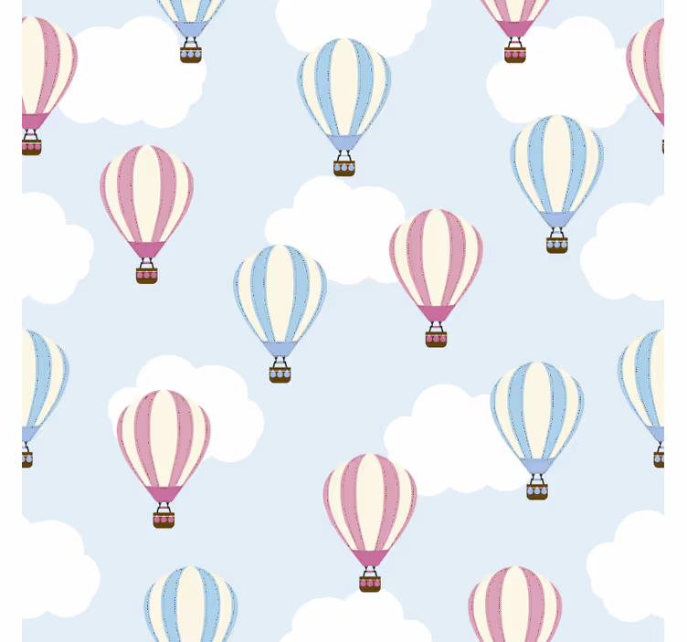 Blind kids sky and balloons pattern - TenStickers