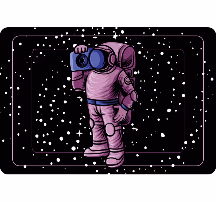 Blind kids astronaut with radio tape - TenStickers