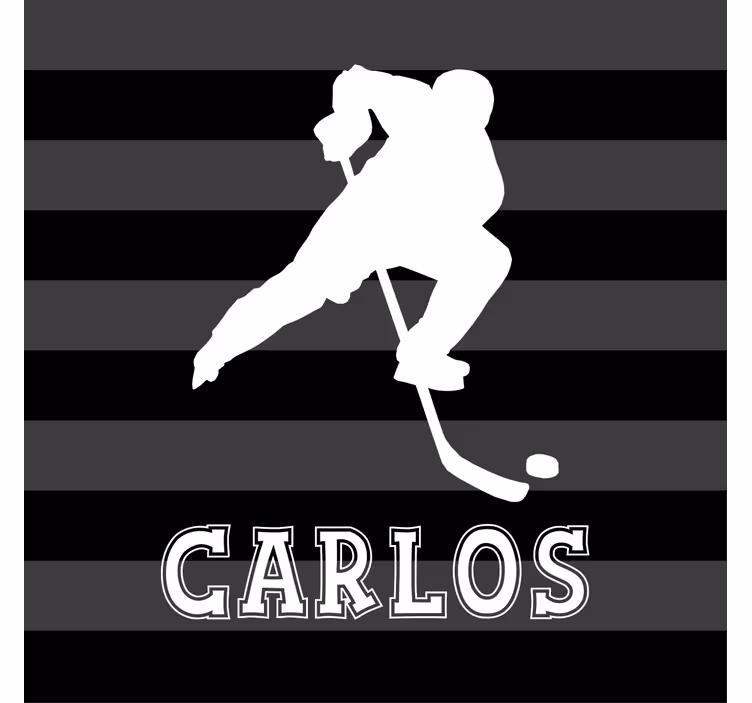 Blind kids personalized ice hockey - TenStickers