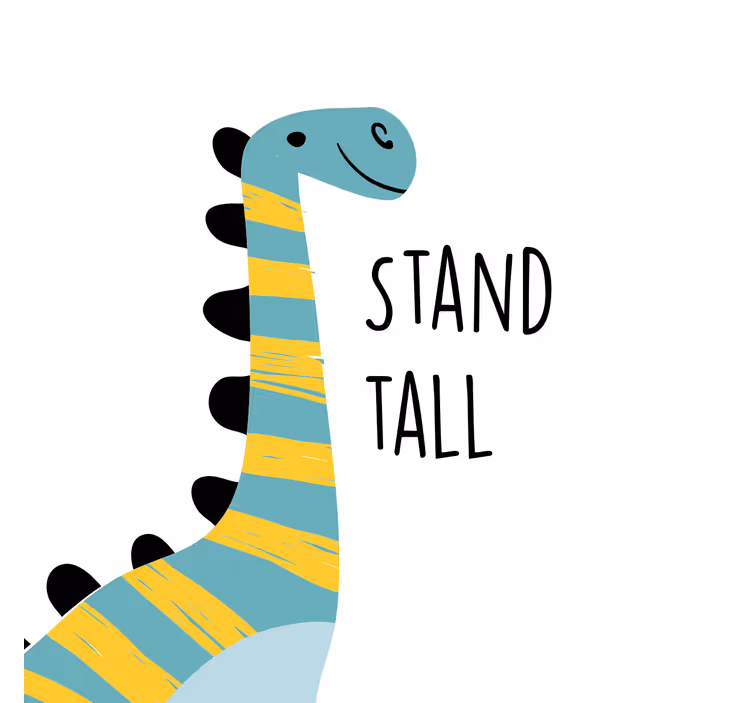 Blind kids nordic dinosaur stands tall - TenStickers