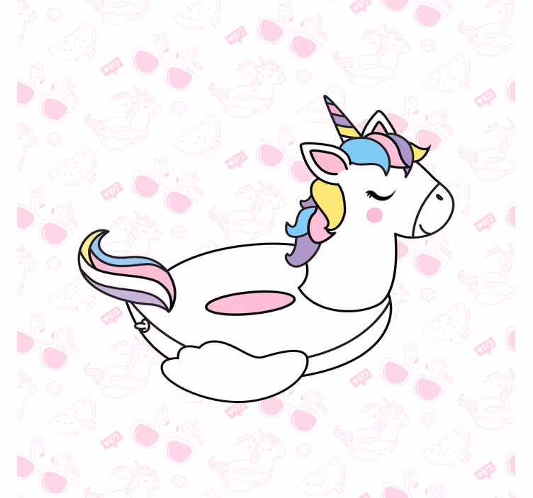 Blind kids hand drawn unicorns and flamingos - TenStickers