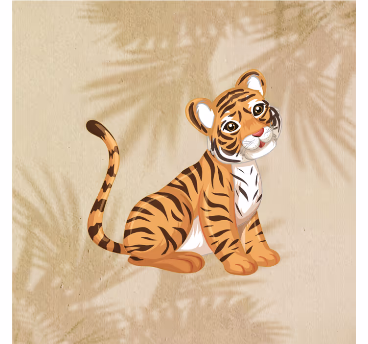 Blind kids baby tiger portrait prints 3 - TenStickers