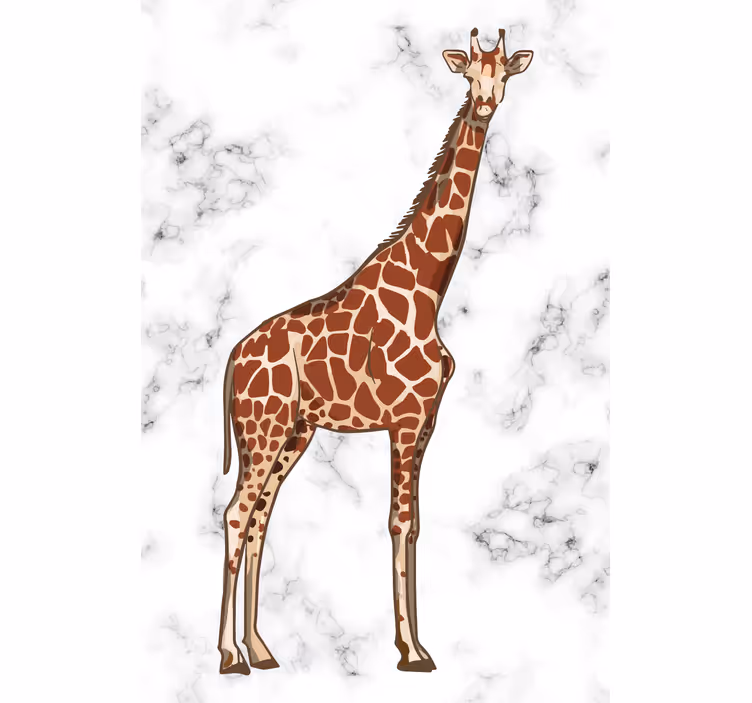 Blind kids happy giraffe portrait prints 3 - TenStickers