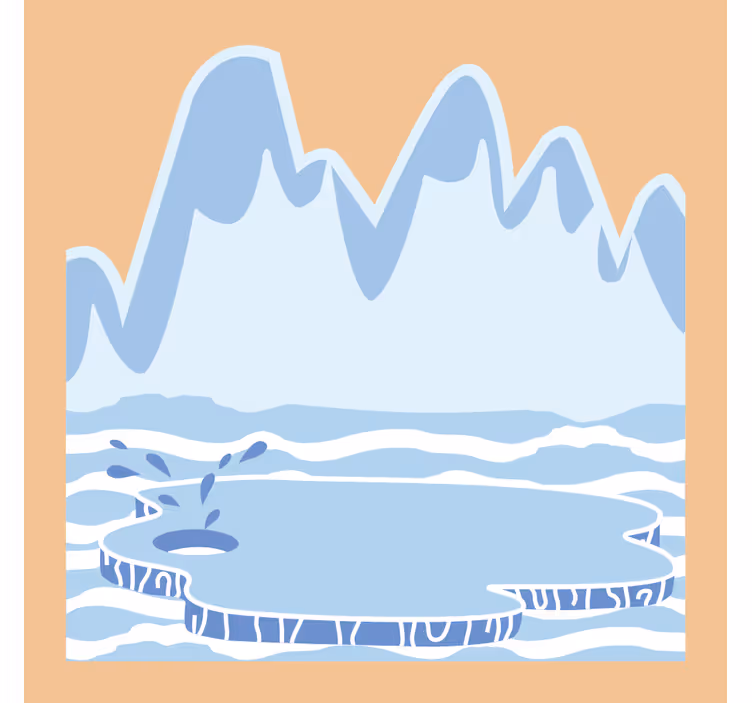 Blind kids blue ice mountains - TenStickers
