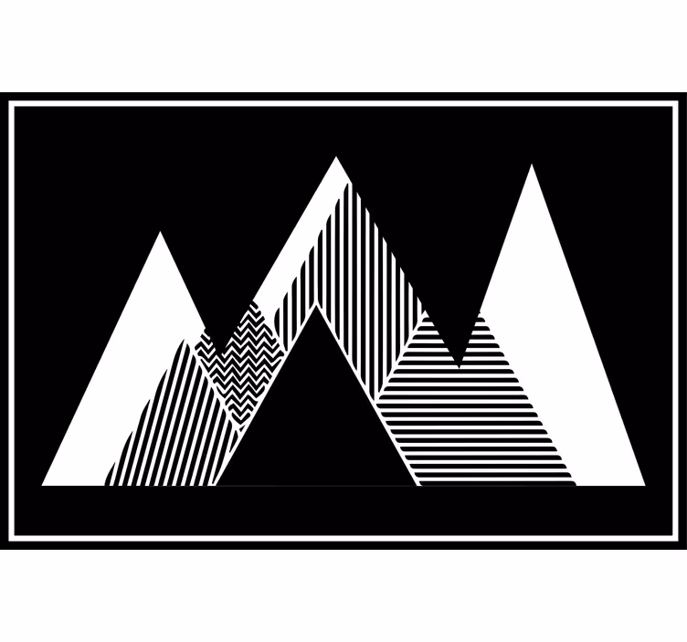 Blind kids black and white striped mountains - TenStickers