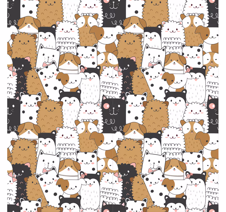Blind kids love adorable seamless cute dogs - TenStickers