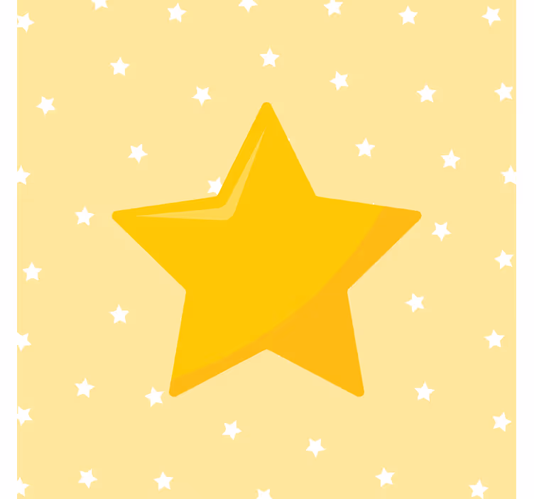Blind kids yellow classic star - TenStickers