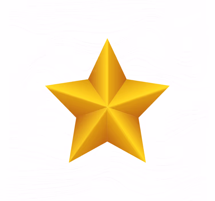 Blind kids golden star tile - TenStickers