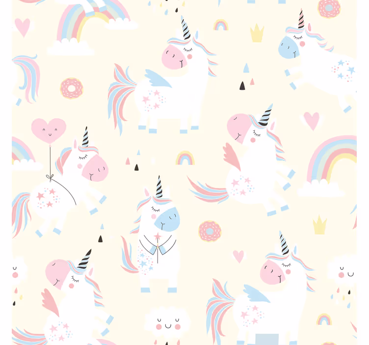 Blind kids joyful unicorns in wonderland - TenStickers