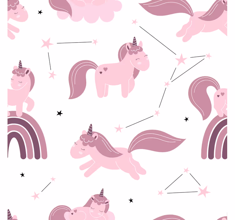 Blind kids funny unicorns with star constellations - TenStickers