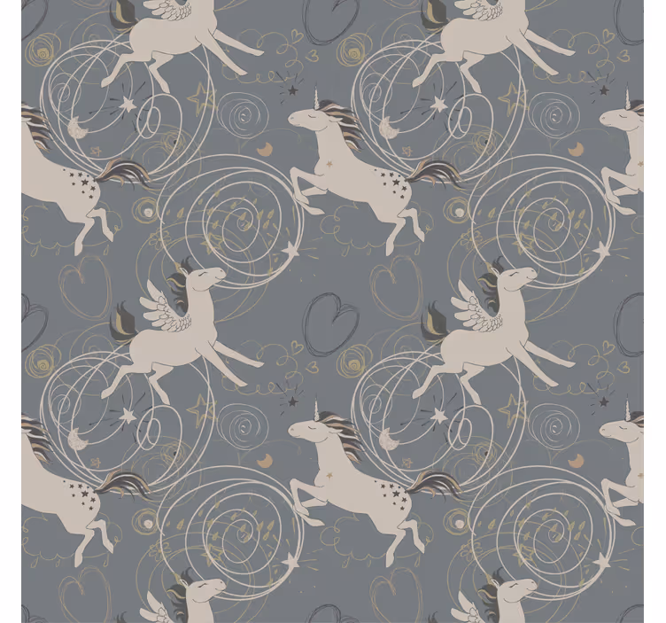Blind kids pegasus unicorns on a dark background - TenStickers