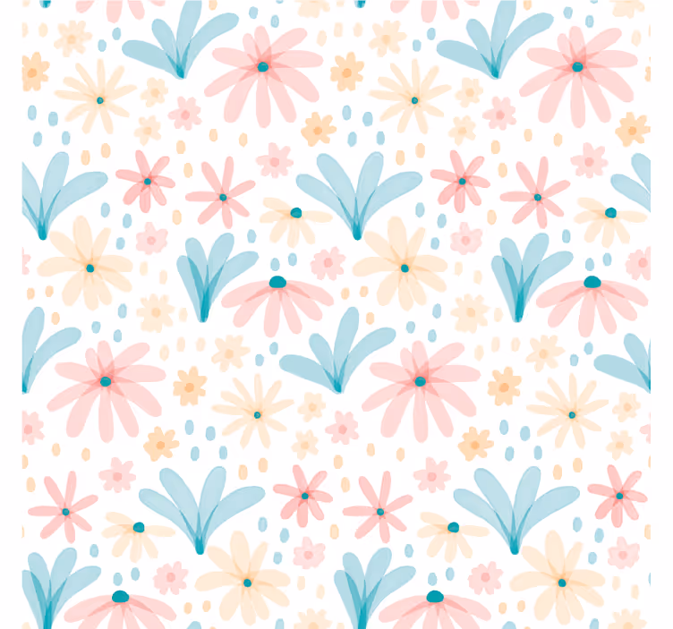 Blind kids pastel flower pattern - TenStickers