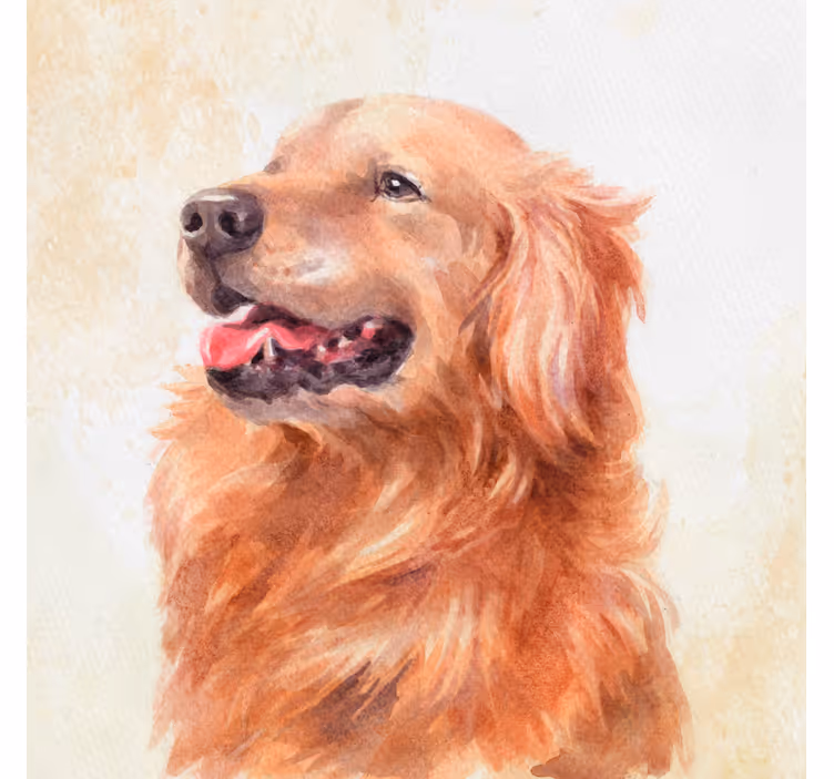 Blind kids watercolor style dog - TenStickers