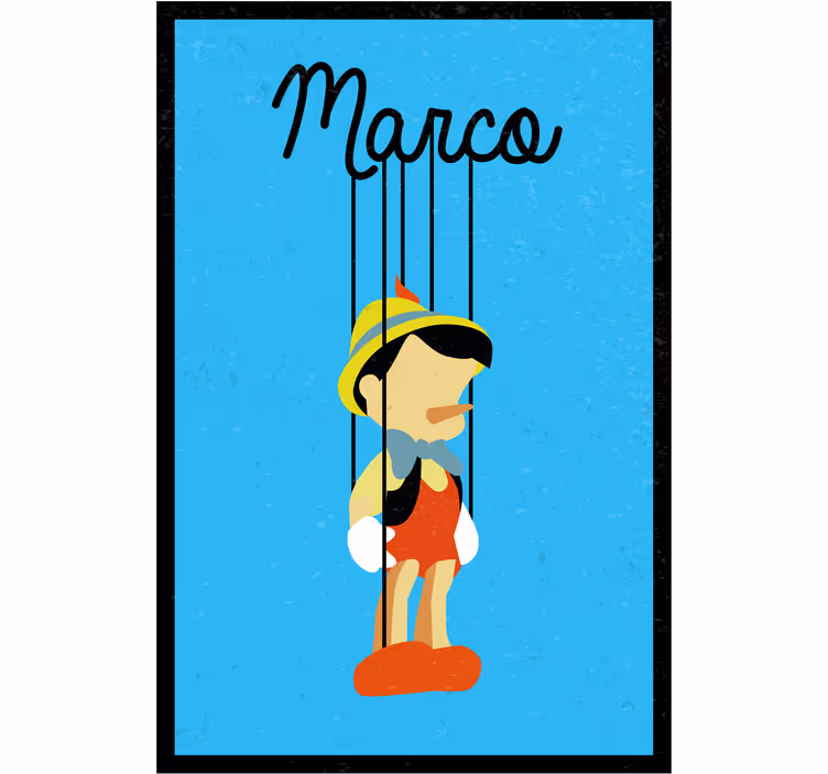 Blind kids personalized pinocchio - TenStickers