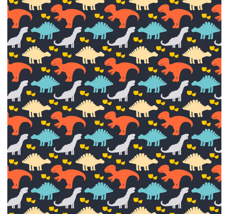 Blind kids dinosaur pattern for children - TenStickers
