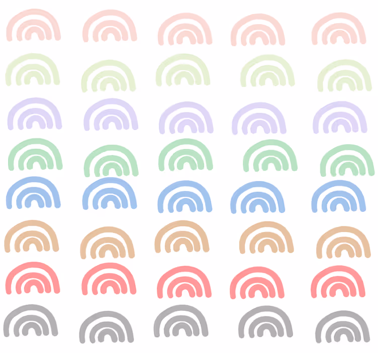 Blind kids pack of 40 colorful rainbows - TenStickers