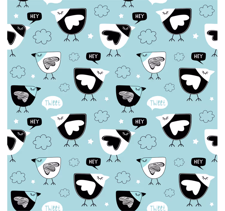 Blind kids black chicken design - TenStickers