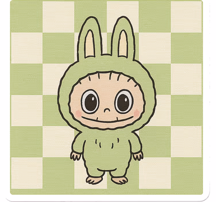 Blind kids monster doll in canvas - TenStickers