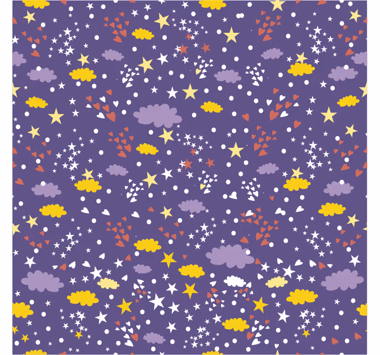 Blind kids star and cloud pattern - TenStickers