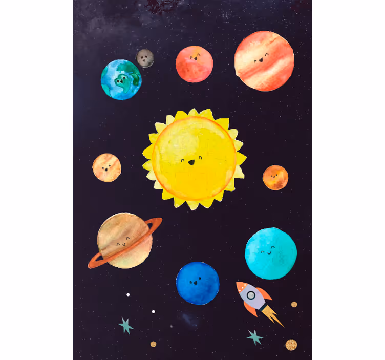 Blind kids explore the solar system for kids - TenStickers