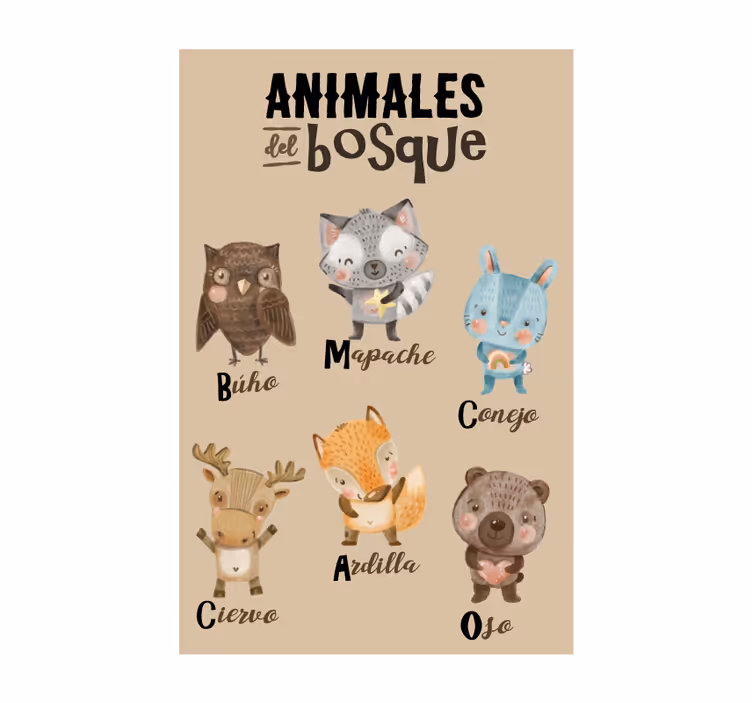 Blind kids forest animals - TenStickers