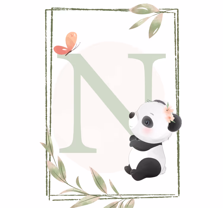 Blind kids adorable panda - TenStickers