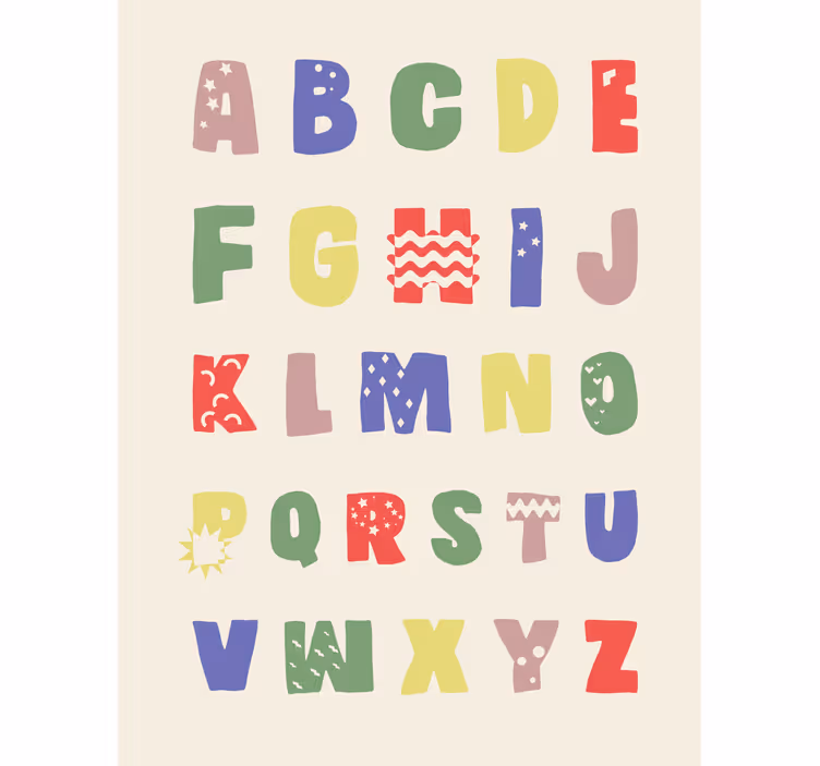 Blind kids geometrical alphabet - TenStickers