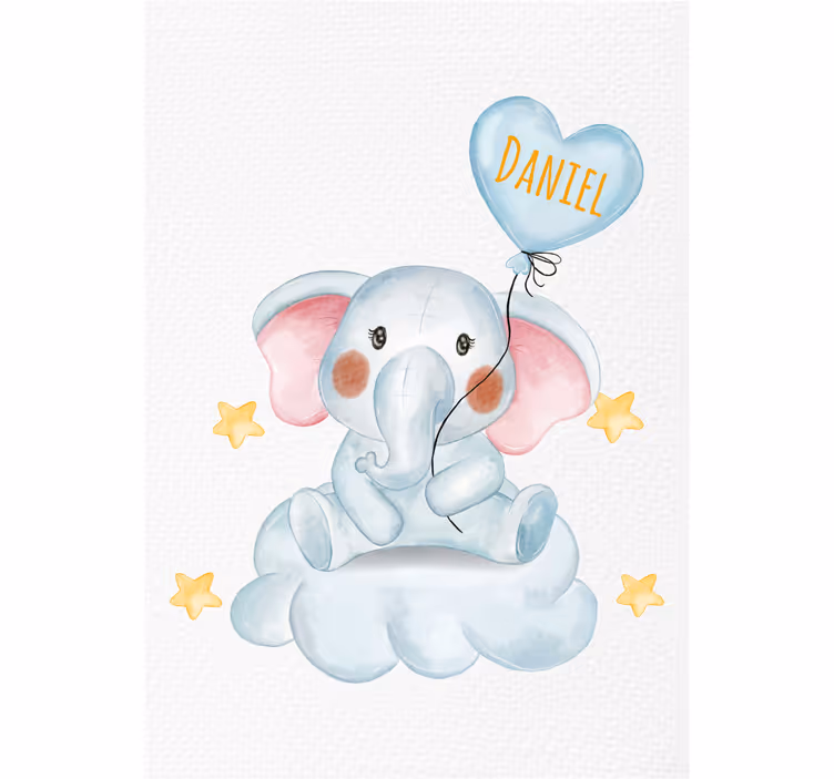 Blind kids love cute elephant with balloon - TenStickers