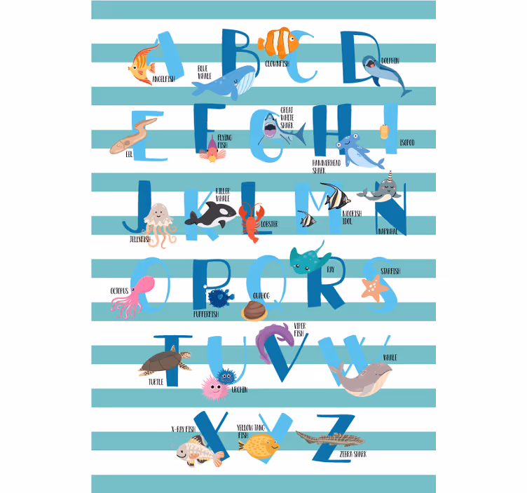 Blind kids ocean alphabet - TenStickers