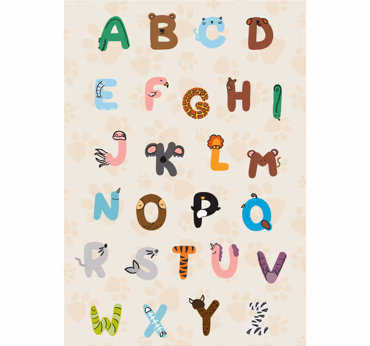 Blind kids animal alphabet - TenStickers
