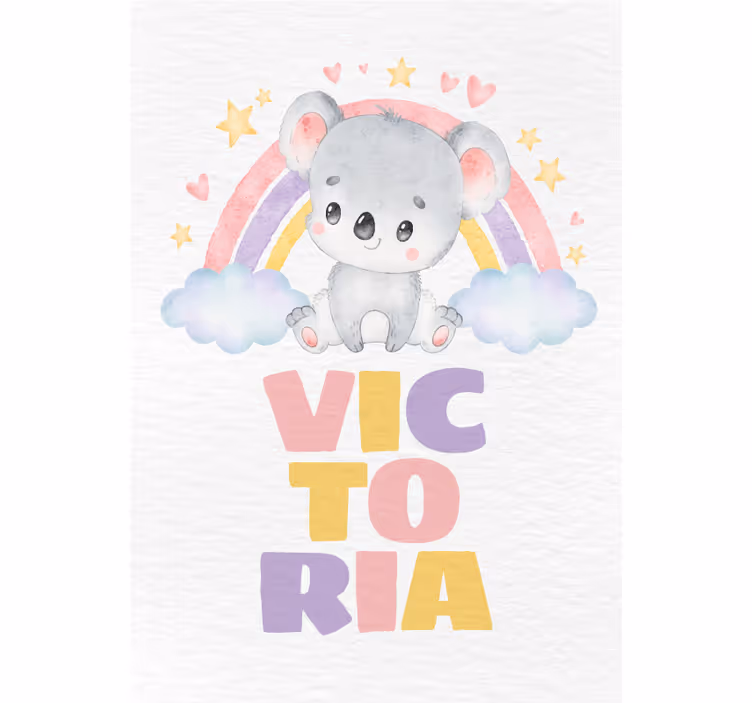 Blind kids koala and rainbow adventure - TenStickers