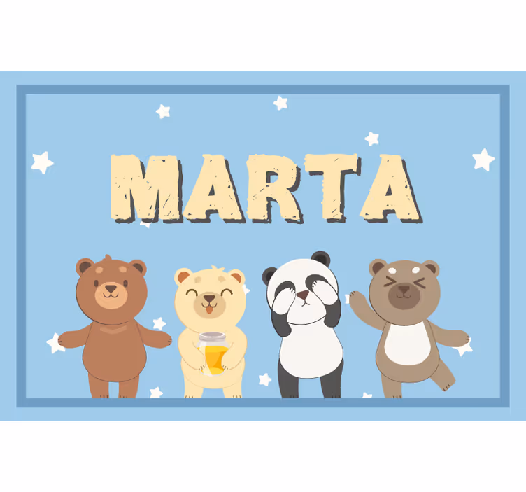 Blind kids adorable bear customizable - TenStickers