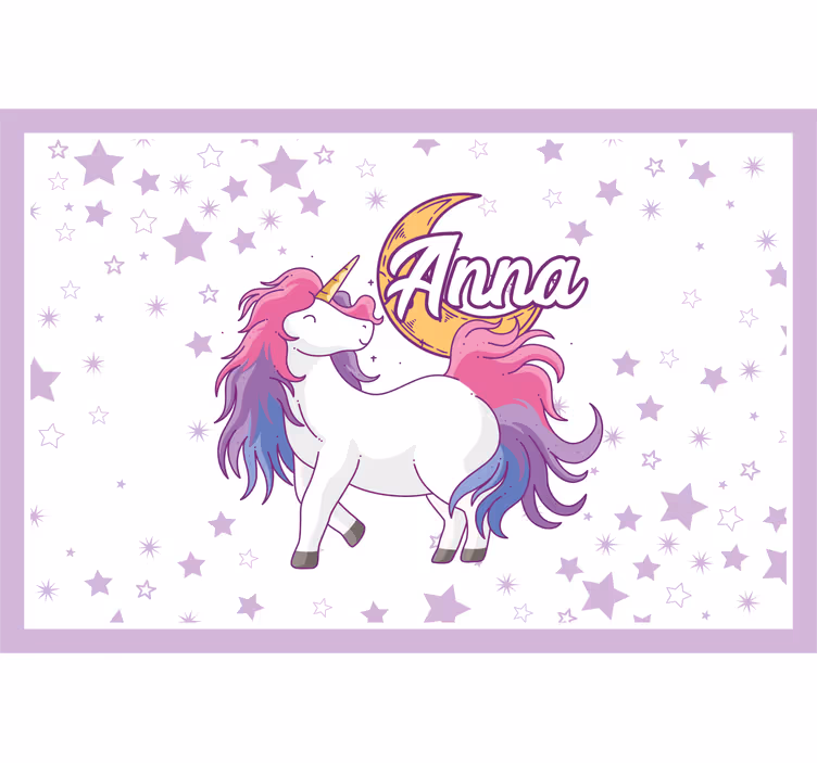 Blind kids unicorn and moon - TenStickers