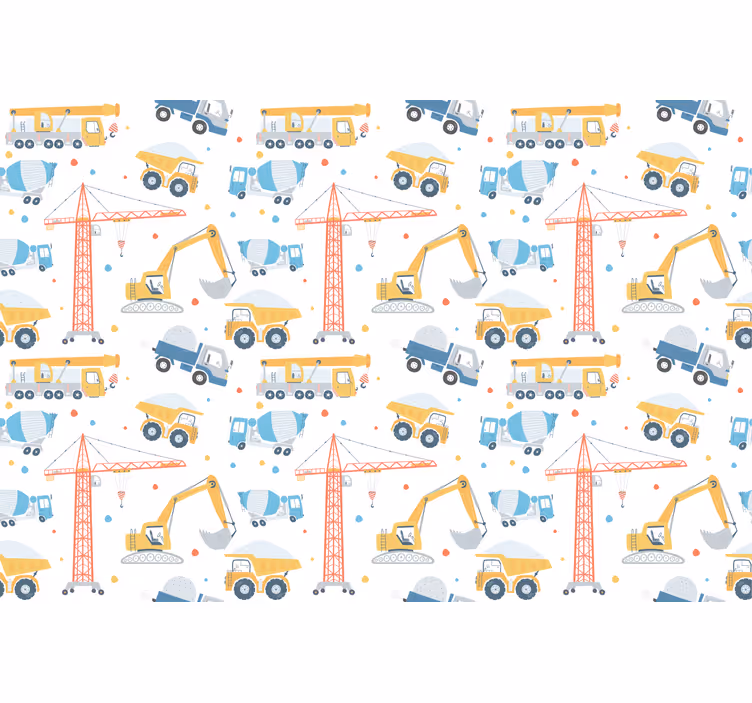 Blind kids pastel color construction vehicles - TenStickers