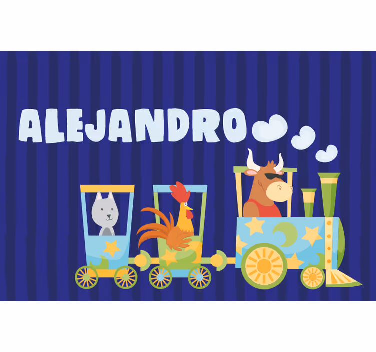 Blind kids personalized train placemat - TenStickers