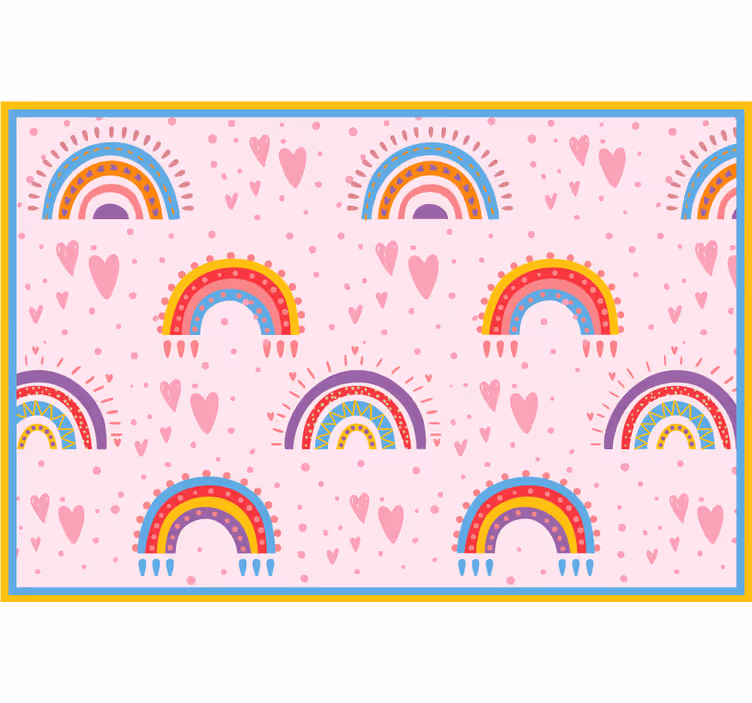 Blind kids pink dots and colorful rainbows - TenStickers