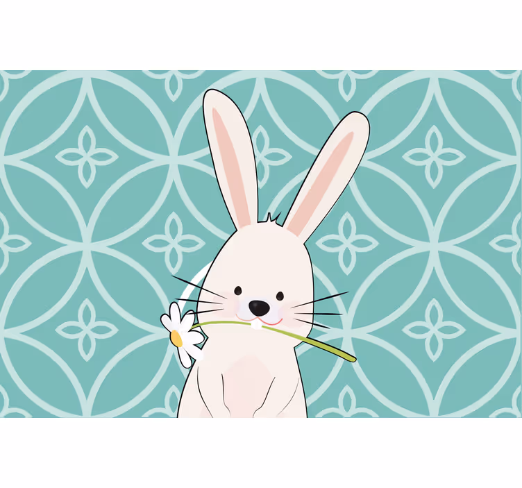 Blind kids rabbit portrait - TenStickers