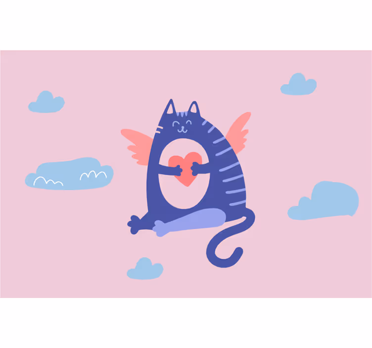 Blind kids adorable soaring kitty - TenStickers