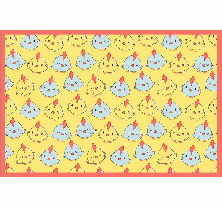 Blind kids yellow baby chick pattern - TenStickers