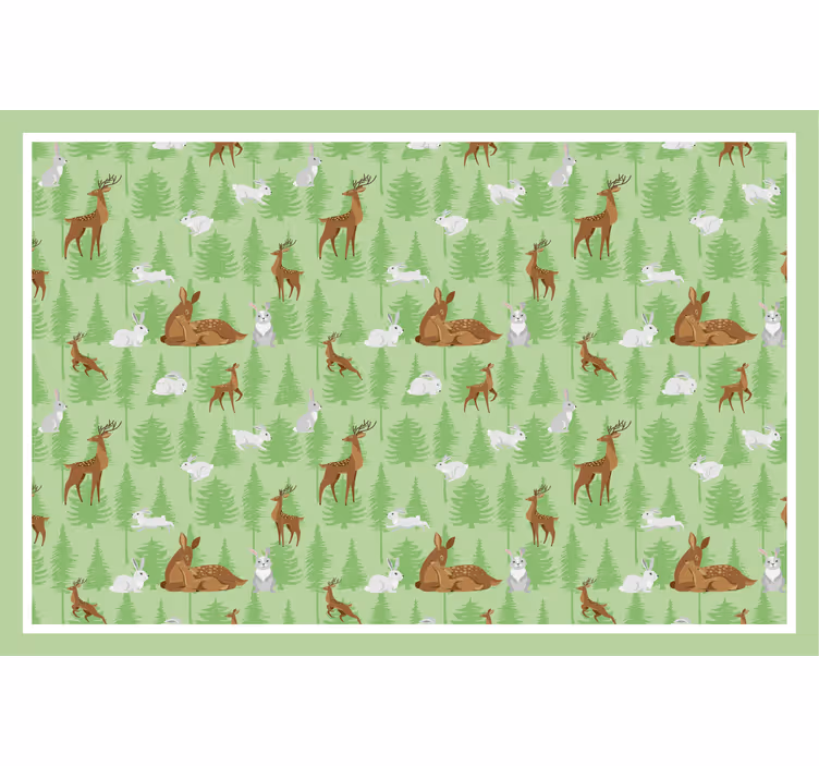 Blind kids exploring forest wild animals and rabbits - TenStickers