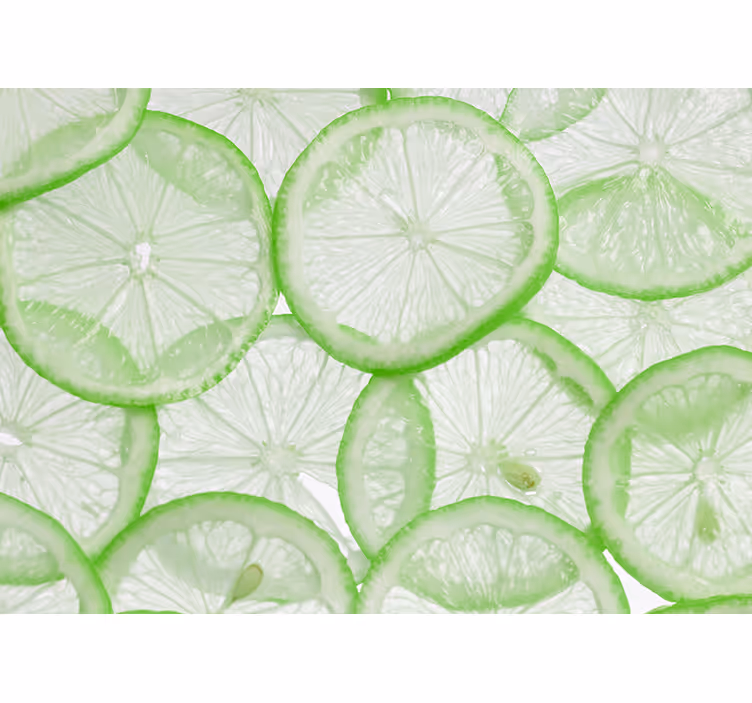 Lime slices blinds in a kitchen - TenStickers