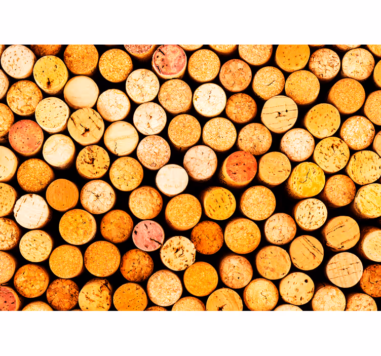 Wine corks blinds in a kitchen - TenStickers