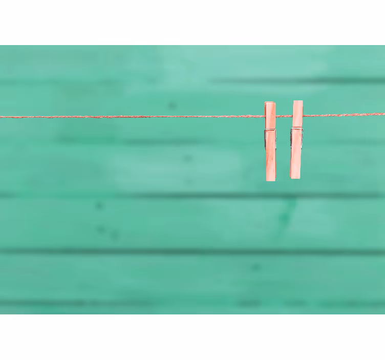 Blinds in a kitchen laundry pegs on a washing line - TenStickers