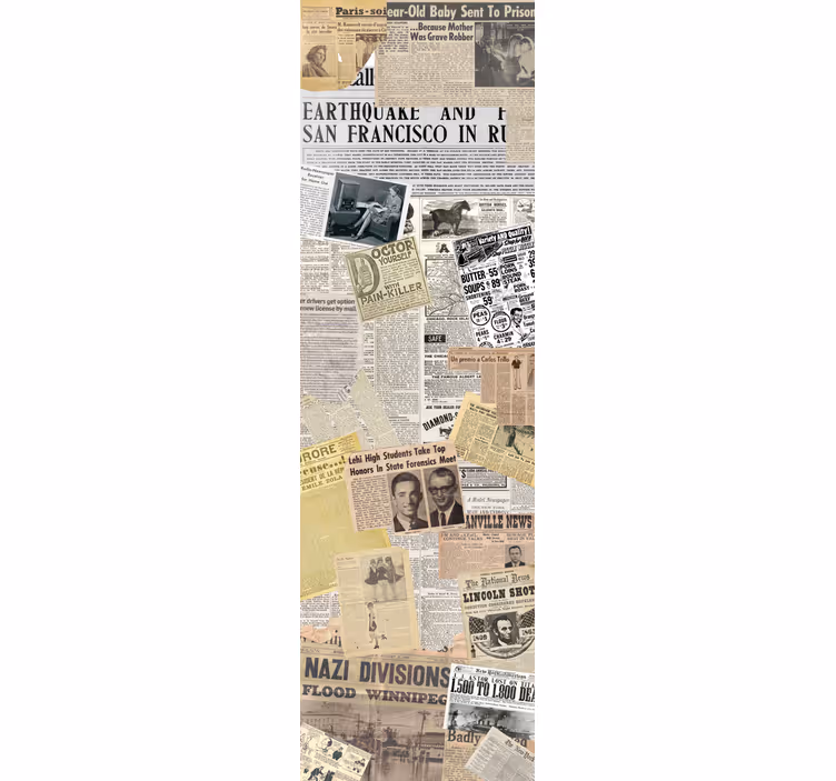 Blinds in a kitchen newspaper clipping vinyl decor - TenStickers