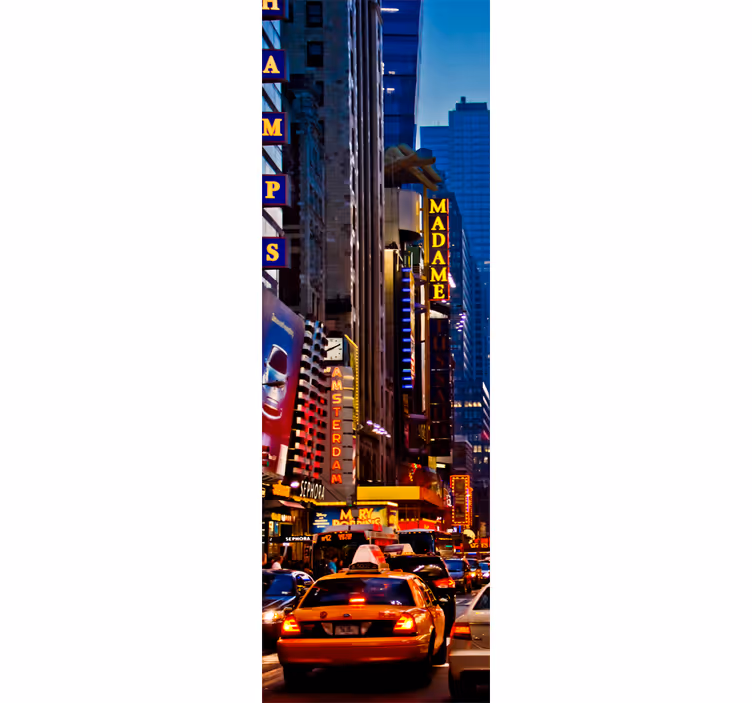 Blinds in a kitchen times square fridge decal - TenStickers