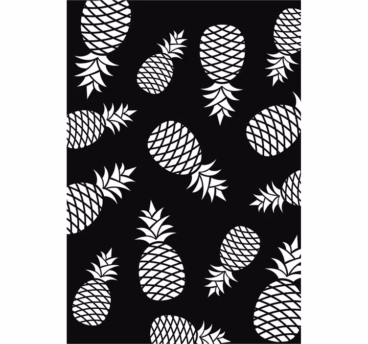 Blinds in a kitchen pineapple print pattern - TenStickers