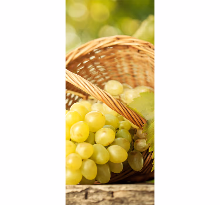 Blinds in a kitchen grape basket decorative vinyl - TenStickers