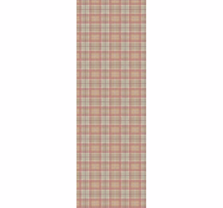 Blinds in a kitchen tartan texture fridge vinyl - TenStickers